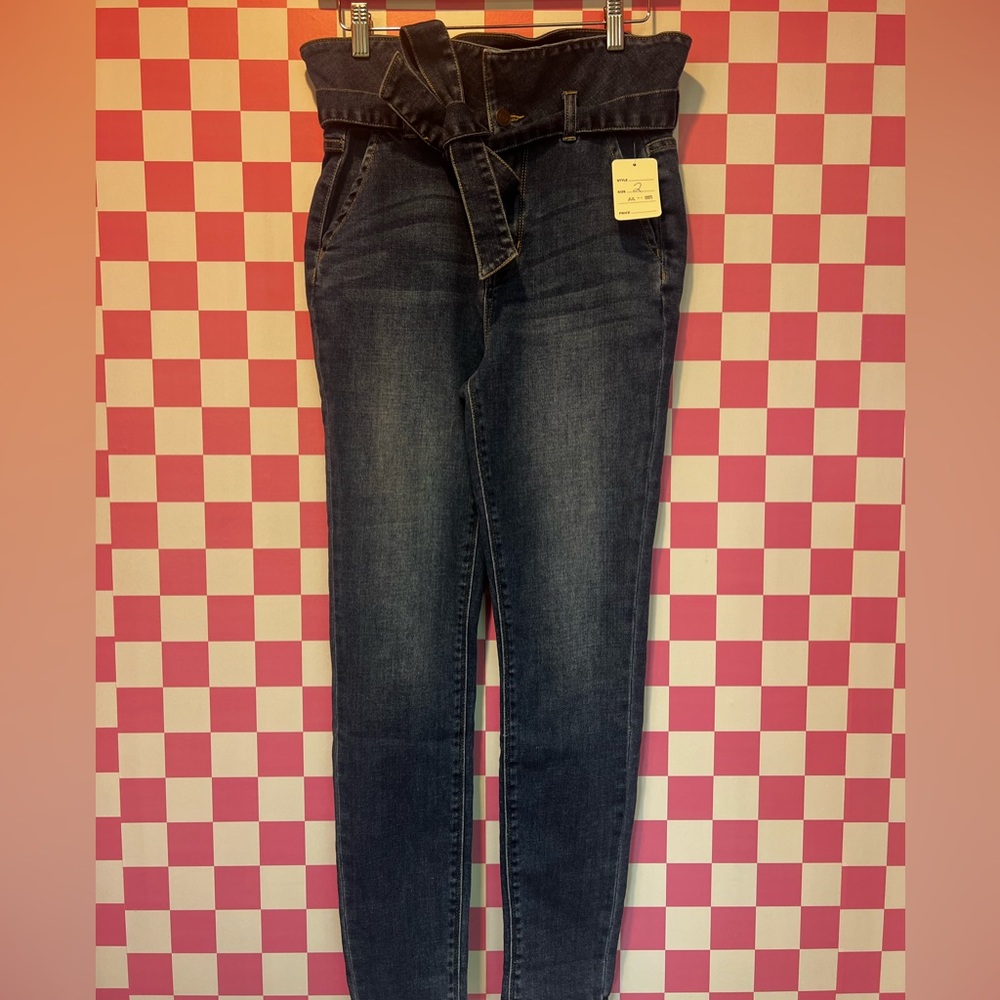 Cello Blue Skinny Jeans with Subtle Fading